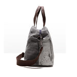 Canvas Letter Print Two Way Bag
